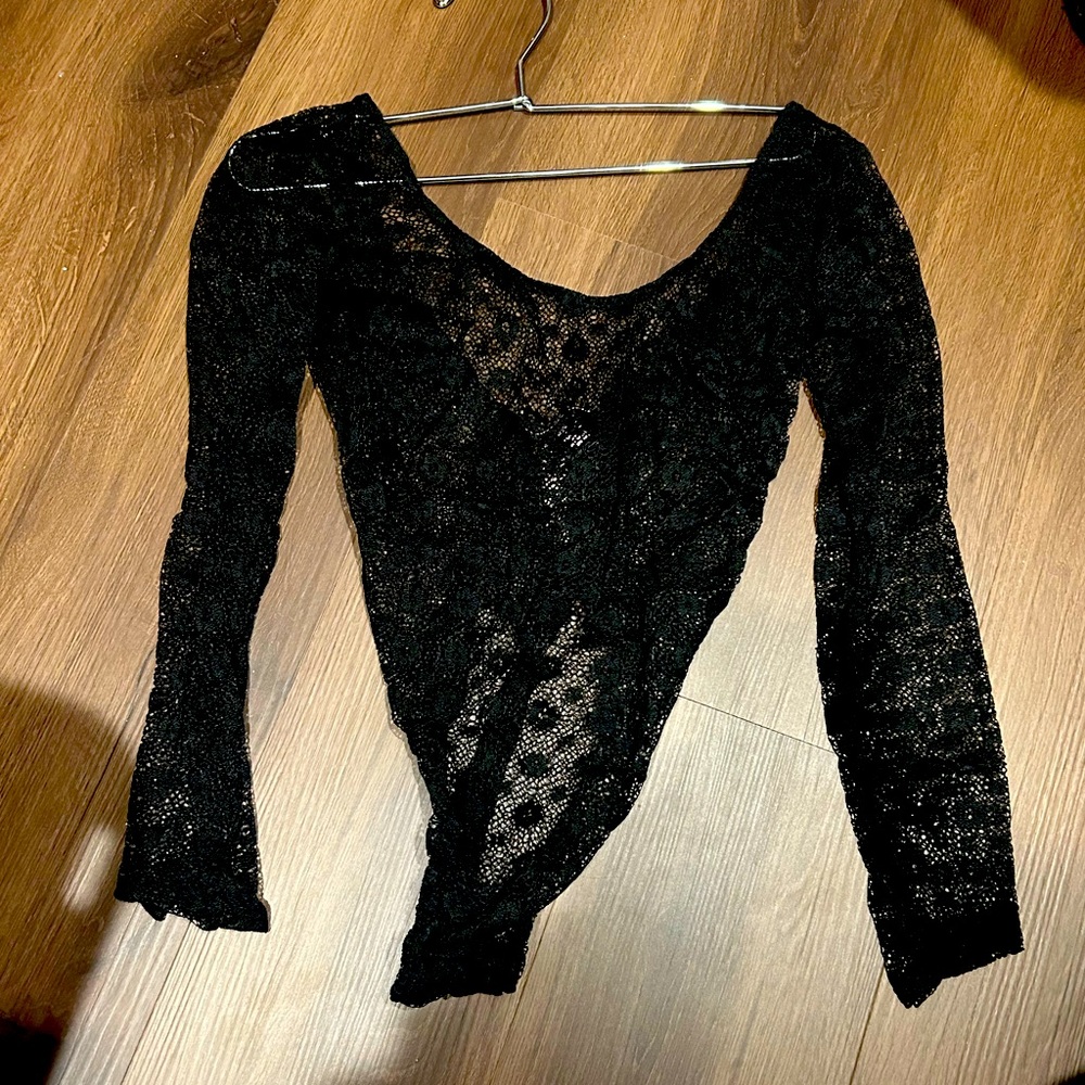 Victoria’s Secret XS Black Lace Body Suit NWT